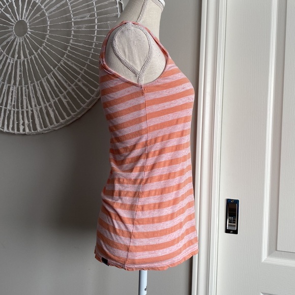 Bench - Peach / Coral Striped Classic Racerback Tank Top - Picture 2 of 9